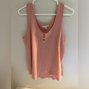 PJ Salvage Pajama Women’s Pink Button Tank Top Size XL
